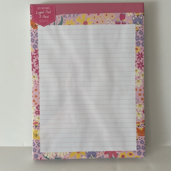 OCS Designs Grimalkin Garden Legal Pad 80 Sheet 2 Pack - Picture 1 of 9